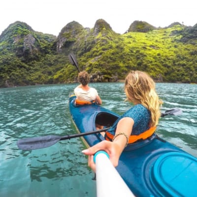Cat Ba Halong Bay Vietnam Kayak Couple